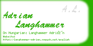 adrian langhammer business card